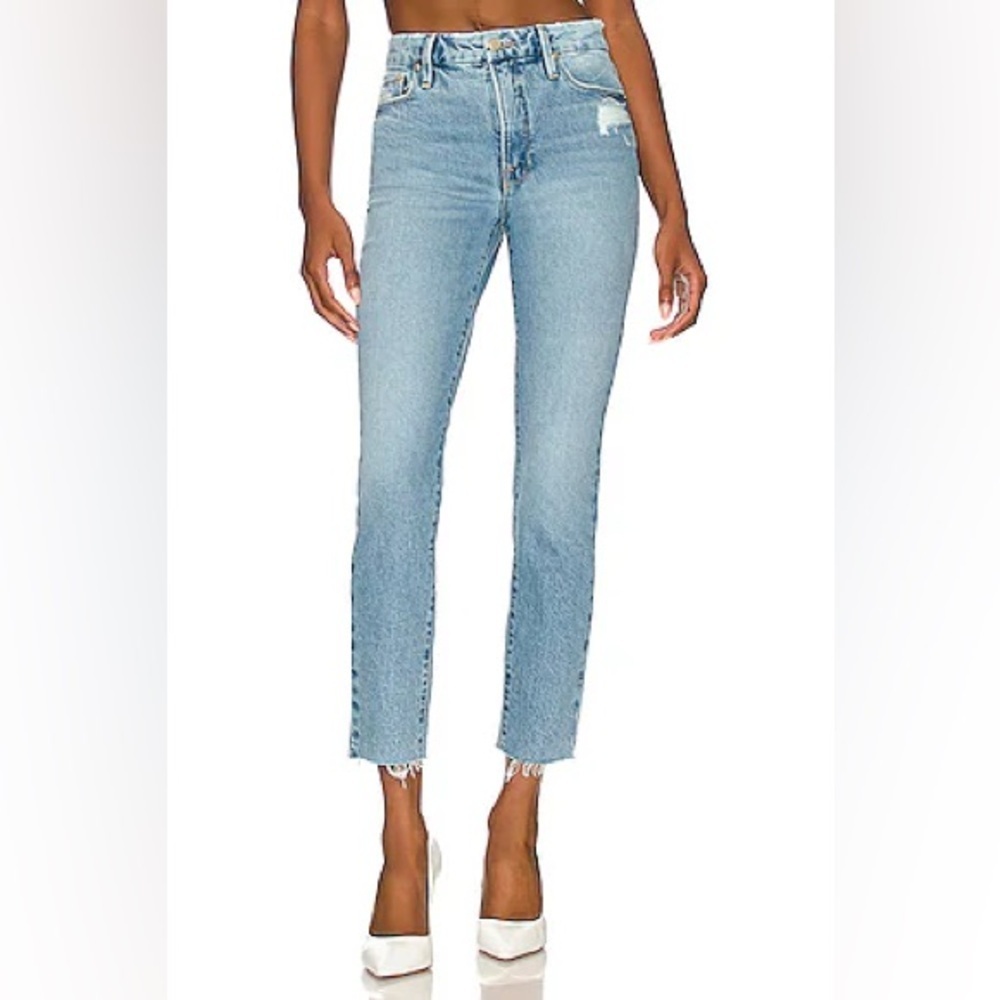 Good American Good Classic Straight Leg Jeans in Indigo122 10/30